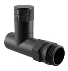 Набор дизайн-вентилей Royal Thermo PIANO прямой черный 1/2 RTE 07.008