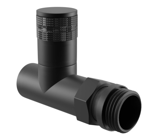 Набор дизайн-вентилей Royal Thermo PIANO прямой черный 1/2 RTE 07.008