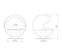 Биокамин напольный Firelight BFP/F-55 Sphere BFP/F-55 Sphere