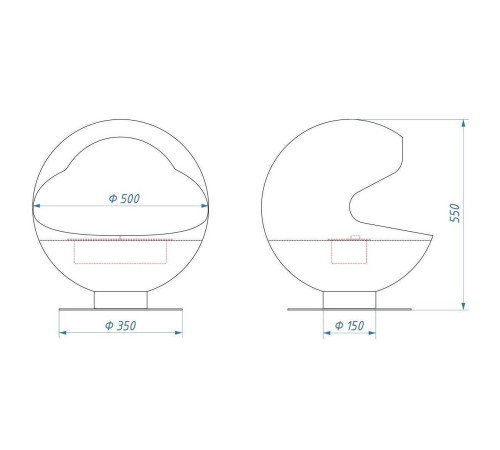 Биокамин напольный Firelight BFP/F-55 Sphere BFP/F-55 Sphere