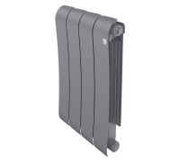 Радиатор биметаллический Royal Thermo Infinity 500 Silver Satin 4 секции боковое подключение НС-1629996