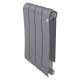Радиатор биметаллический Royal Thermo Infinity 500 Silver Satin 4 секции боковое подключение НС-1629996