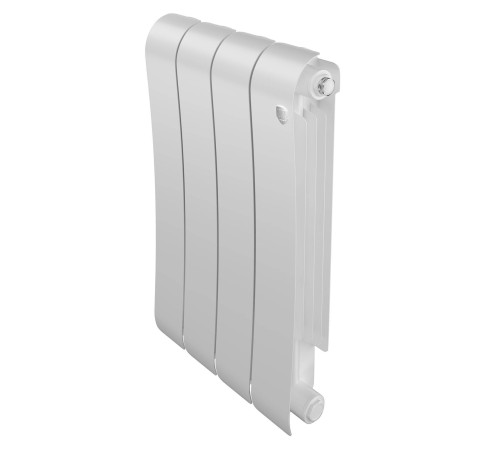 Радиатор биметаллический Royal Thermo Infinity 500 Bianco Traffico 4 секции боковое подключение НС-1629988