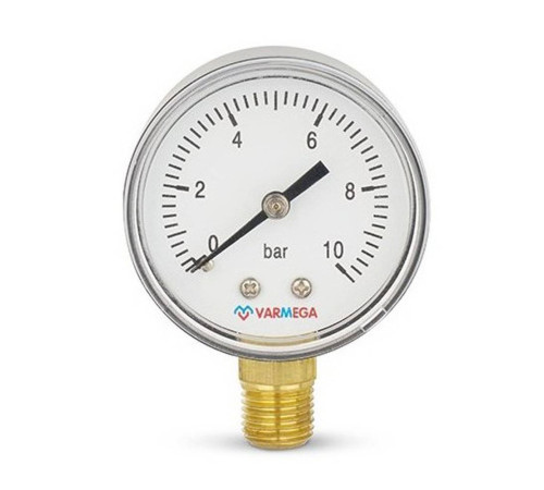 Манометр радиальный Varmega 50 мм 10 бар 1/4 VMMT10-501002