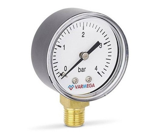 Манометр радиальный Varmega 50 мм 4 бар 1/4 VMMT10-500402