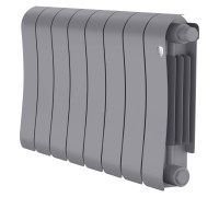 Радиатор биметаллический Royal Thermo Infinity 300 Silver Satin VR80 8 секций нижнее подключение НС-1696354