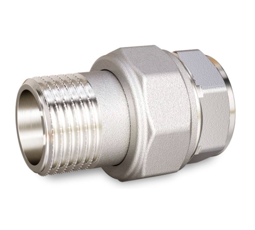 Соединение разъемное прямое LD американка DN25 вн-нр латунь никелированная LD.67.530.25