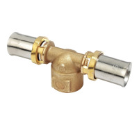 Тройник-пресс Giacomini Multipress 16 мм x 1/2 ВР латунь RM154Y033