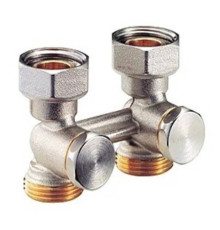 Узел нижнего подключения Giacomini R387X002 прямой H-образный 3/4x3/4 EK R387X002