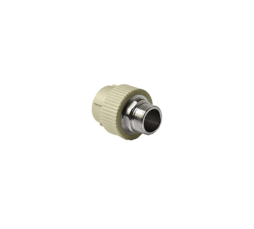 Муфта комбинированная TEBO PP-R 20x3/4 наружная резьба серая 1412911