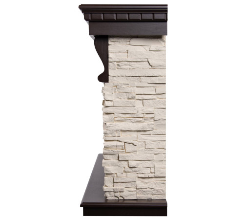 Каминокомплект Royal Thermo Aurora RTFP/P-AR60LS с порталом Michigan 60 камень молочный шпон темный дуб НС-1721305