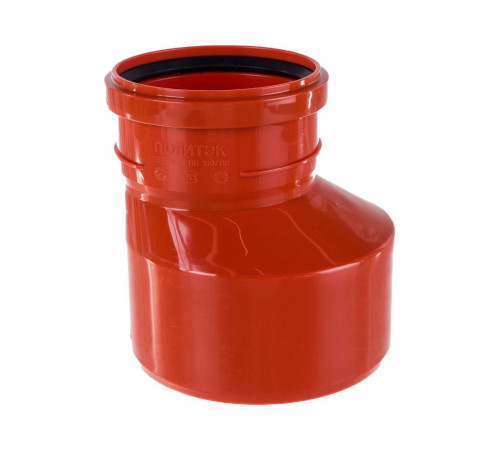 Переход эксцентрический для наружной канализации Политэк 160/110 мм 160160110
