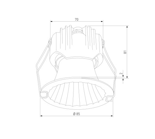 Светильник встраиваемый светодиодный Arco 12W 3000K белый IP44 15274/LED