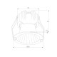 Светильник встраиваемый светодиодный Arco 12W 3000K белый IP44 15274/LED