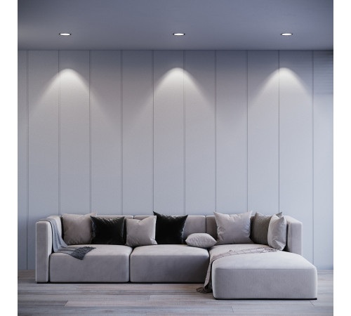 Светильник встраиваемый светодиодный Combi 20W 4000K черный 25069/LED