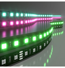 Светодиодная лента 24 В 14,4 Вт/м 60 Led/м 5050 IP20, RGB, Black, 5 м Лента светодиодная 24V 14,4W 60Led 5050 IP20 RGB, Black, 5м