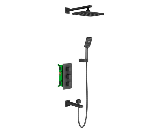 Душевая система встроенная с термостатом Timo Petruma SX-5049/03SM черный SX-5049/03SM