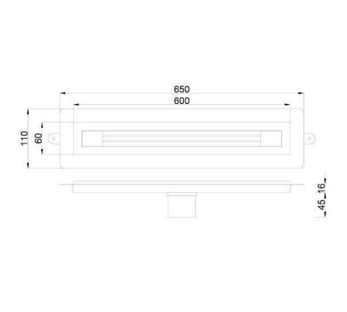 Душевой лоток Boheme B&T Infinity 60 см черный 981-60-B