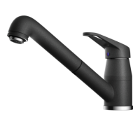 Смеситель для кухни Omoikiri Tateyama-S-BL с выдвижным изливом черный 4994136