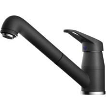 Смеситель для кухни Omoikiri Tateyama-S-BL с выдвижным изливом черный 4994136