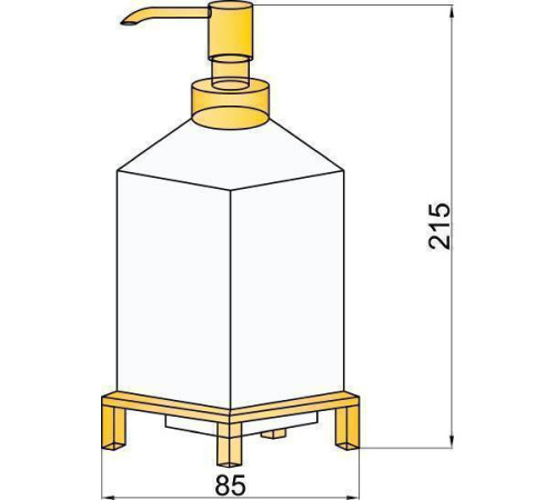 Дозатор для жидкого мыла Boheme настольный латунь/хрусталь золото 10225