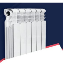Радиатор биметаллический Kromwell Neo Bm 350 6 секций боковое подключение RAL 9016 German.Neo.Bm.Fly.350/06k