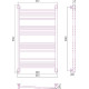 Полотенцесушитель водяной Сунержа Флюид+ 600x1000 мм без покрытия 00-0222-1060