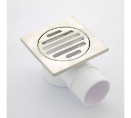 Трап McAlpine MRFG4 100x100 мм горизонтальный выпуск 50 мм нержавеющая сталь MRFG4