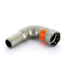 Отвод однораструбный 90° Viega Megapress пресс оцинкованная сталь 1/2 694630