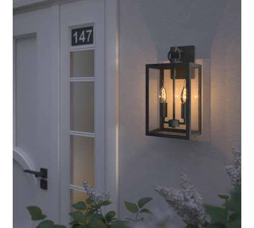 Уличный настенный светильник Candle D 35150/D черный