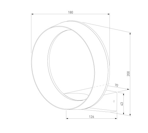 Уличный настенный светодиодный светильник Ring IP54 1710 TECHNO LED белый