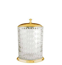 Мусорное ведро круглое напольное Boheme Chiaro золото 10518