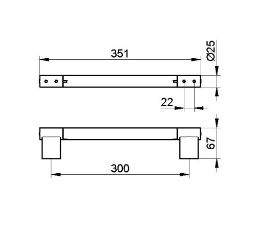 Поручень Keuco Plan хром 14907 010000