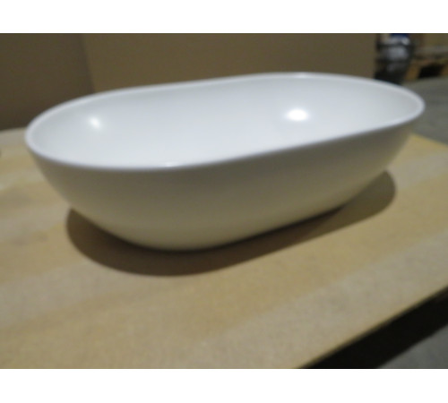 Раковина-чаша накладная GSI Pura 600х370 мм без отверстия под смеситель белый матовый 883409_УЦ/2