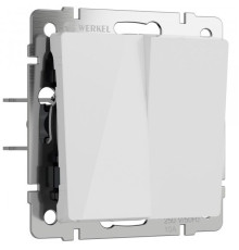 Выключатель двухклавишный (белый акрил) W1120041