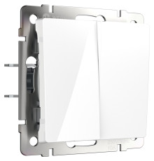 Выключатель двухклавишный (белый) W1120001