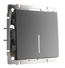 Выключатель одноклавишный с подсветкой (графит матовый) W1110164