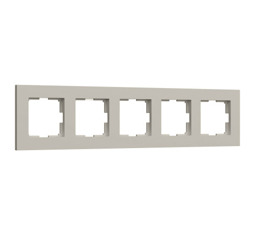 W0052917/ Рамка на 5 постов Slab (дымчатый софт) W0052917