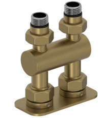 Узел прямого подключения Сунержа EU50 2 x НР G 1/2 / 2 x НГ G 3/4 золотой шёлк матовый 32-1537-1234