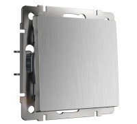 W1110009/ Выключатель одноклавишный (cеребряный рифленый) W1110009