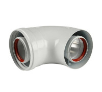 Отвод коаксиальный BAXI 60/100 мм 90° 71410142