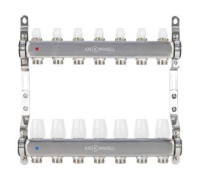 Коллекторный блок Kromwell 1x3/4 EK 7 выходов с термостатическими вставками KW.SM6500675