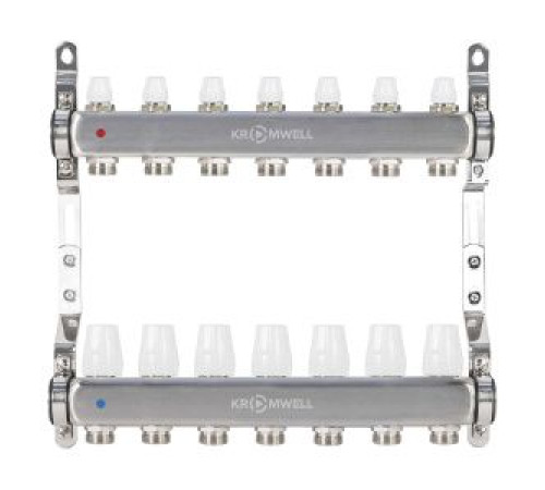 Коллекторный блок Kromwell 1x3/4 EK 7 выходов с термостатическими вставками KW.SM6500675