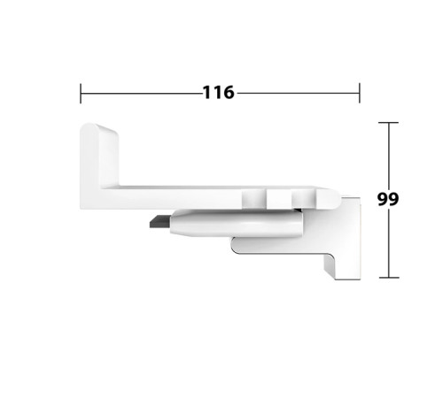 Полочка для душа съёмная Keuco Collection Reva со стеклоочистителем белый 12859 510000