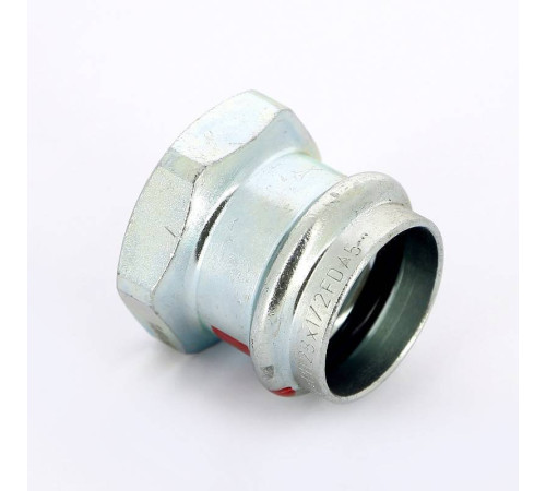 Муфта переходная пресс-В Viega Prestabo 28х1/2 оцинкованная сталь 704759