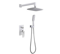 Душевая система Boheme Venturo встраиваемая со смесителем верхним и ручным душем белый/хром 374-W