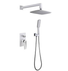 Душевая система Boheme Venturo встраиваемая со смесителем верхним и ручным душем белый/хром 374-W