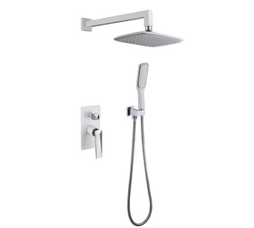 Душевая система Boheme Venturo встраиваемая со смесителем верхним и ручным душем белый/хром 374-W