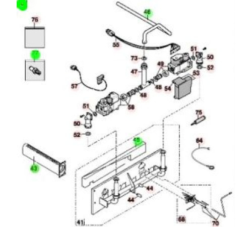 Линия газовая De Dietrich DTG 230-13 Eco.Nox 100007606