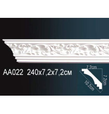 Карниз потолочный Perfect AA022 полиуретановый с орнаментом 72x72x2400 мм AA022